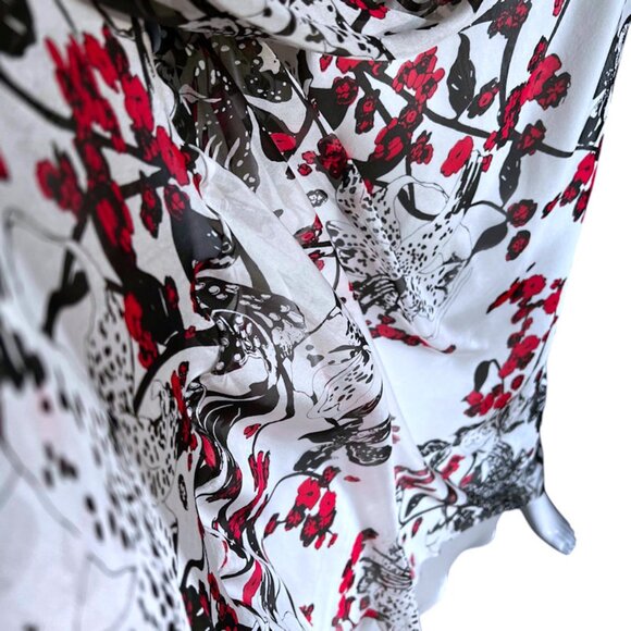 Vintage DALIA Macphee Floral Chiffon Maxi Dress w/1-Diagonal Shoulder Strap - Picture 4 of 10